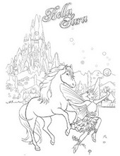 coloriage bella sara gambadant